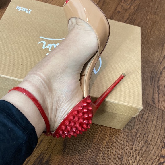 Christian Louboutin Pina spike nude heels - Picture 8 of 13